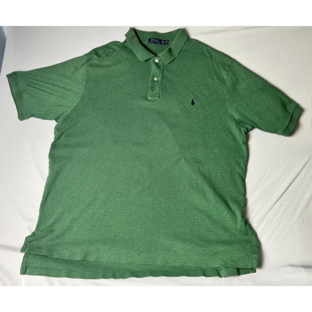 Polo Ralph Lauren Polo Shirt Men’s XXLT Green Short Sleeve Big & Tall Y2K